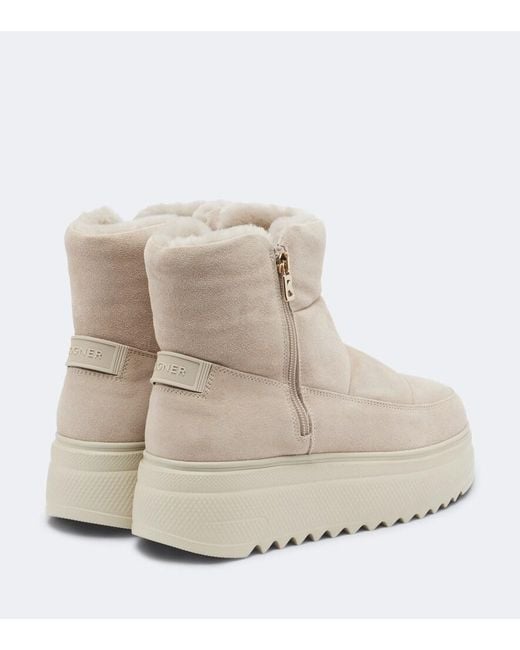 Bogner Natural Stockholm Suede Snow Boots