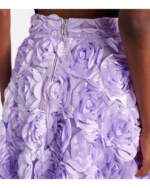 Gonna Lunga Con Applicazioni Floreali di ROTATE BIRGER CHRISTENSEN in Purple
