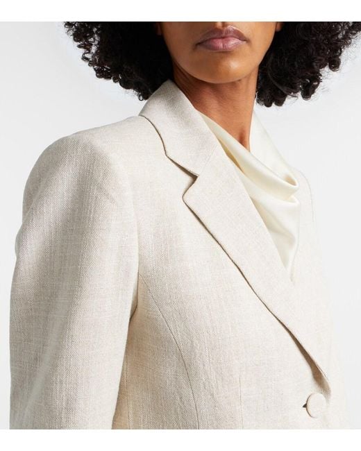 Altuzarra Natural Fenice Linen-Blend Blazer