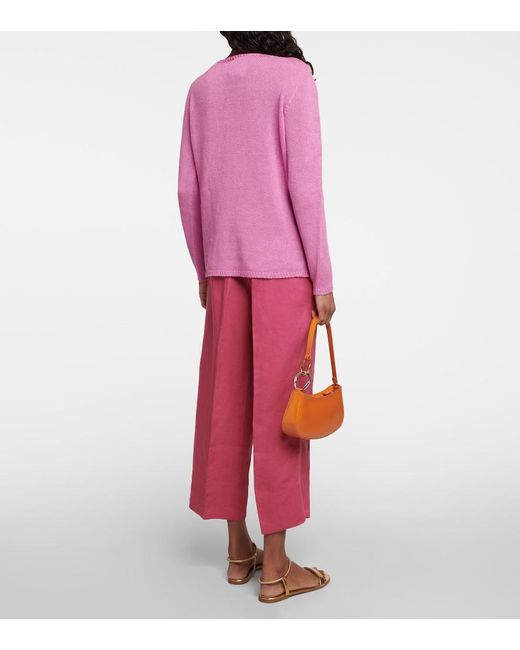 Max Mara Giolino Linen Sweater in Pink | Lyst