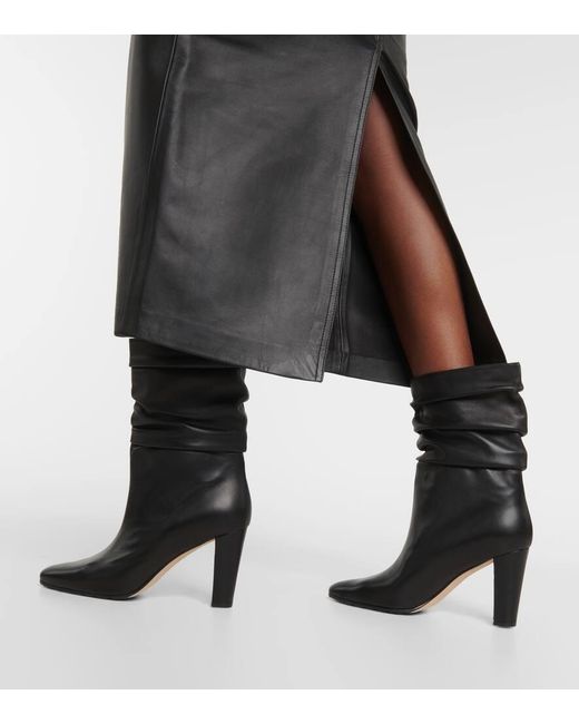 Manolo Blahnik Black Calasso Leather Ankle Boots