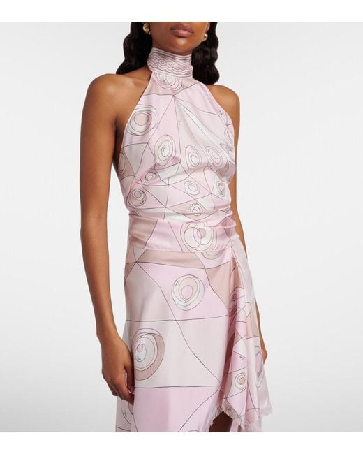 Emilio Pucci Pink Occhi Silk Twill Top