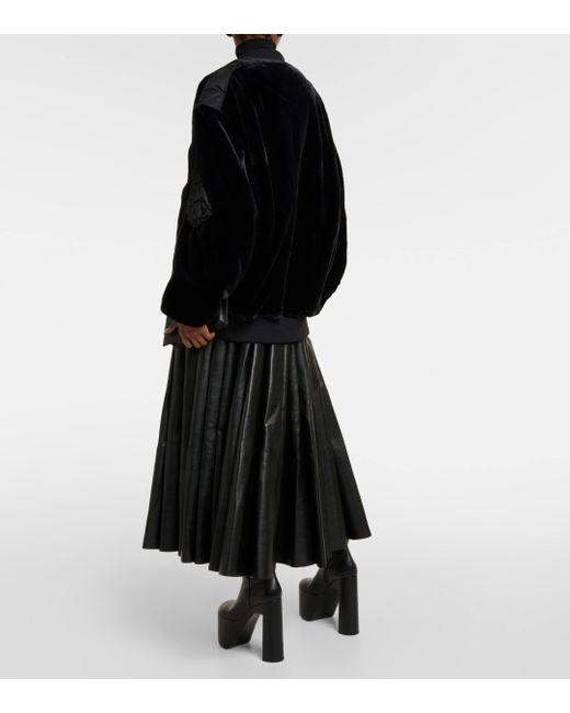 Veste bomber en fourrure synthetique Junya Watanabe en coloris Black
