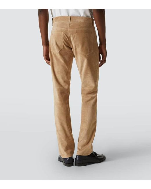 Gabriela Hearst Natural Anthony Suede Straight Pants for men