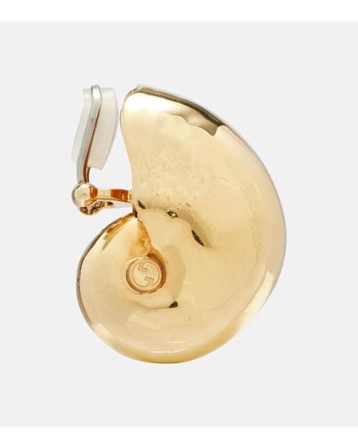 Gucci Natural Interlocking G Clip-On Earrings