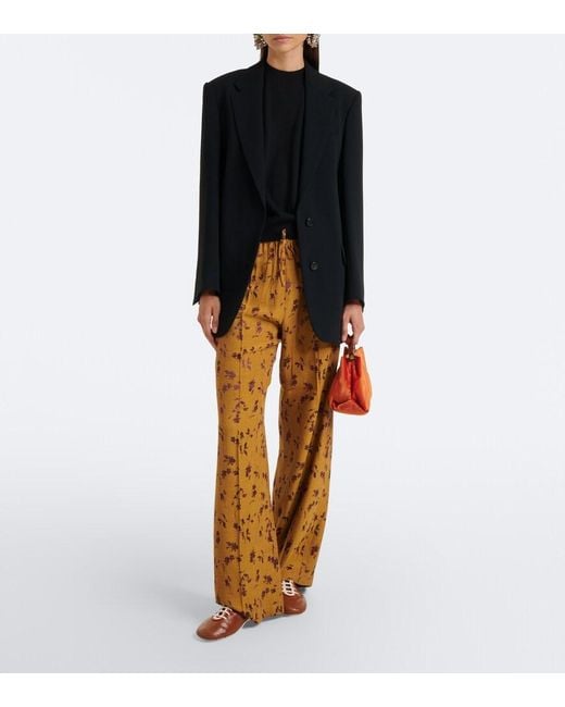 Dries Van Noten Brown Snake-Effect Leather Sneakers