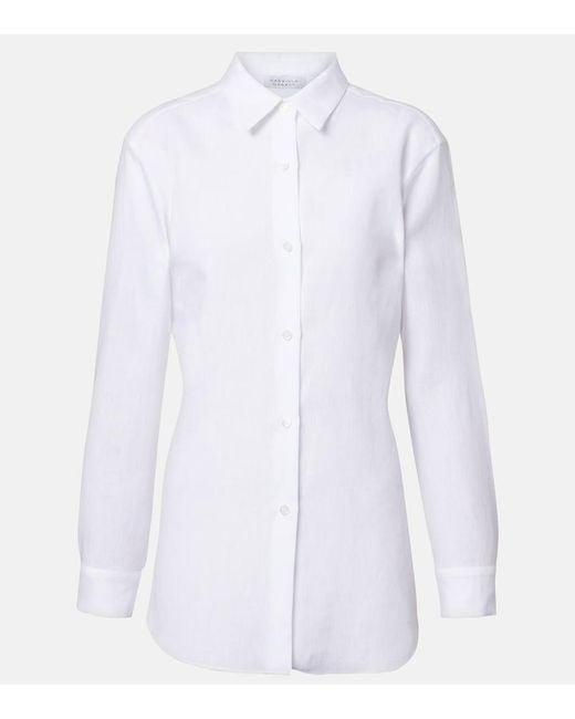 Gabriela Hearst White Reyes Linen Shirt
