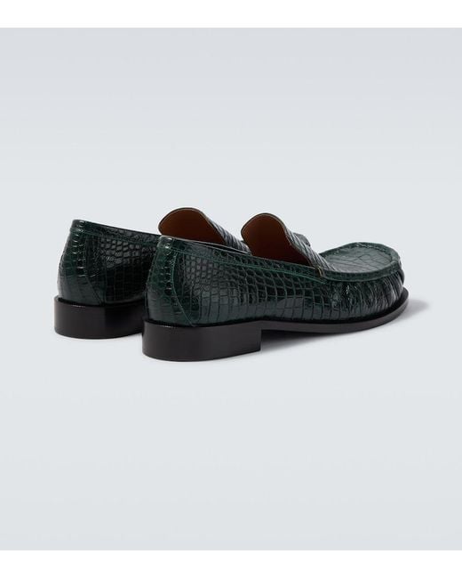Dries Van Noten Black Leather Loafers for men