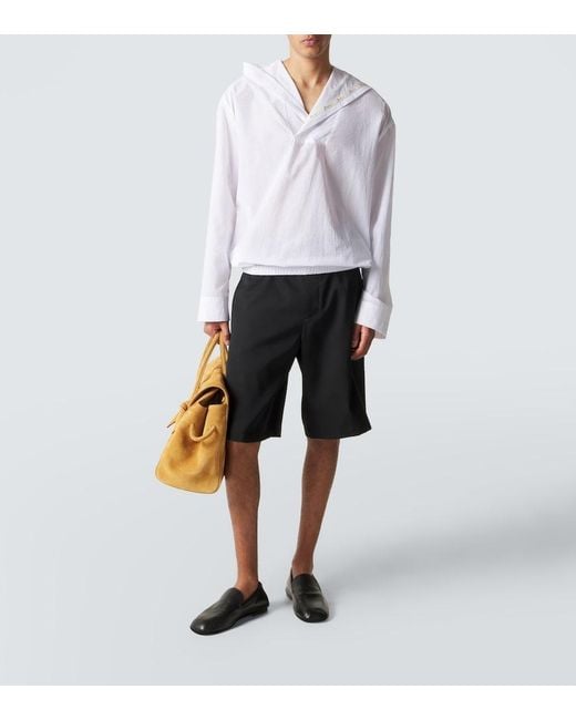 Jacquemus White Haut Marin Cotton-Blend Shirt for men