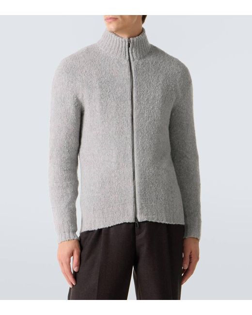 Cardigan En Mezcla De Lana Y Cachemir Thom Sweeney de hombre de color Gray