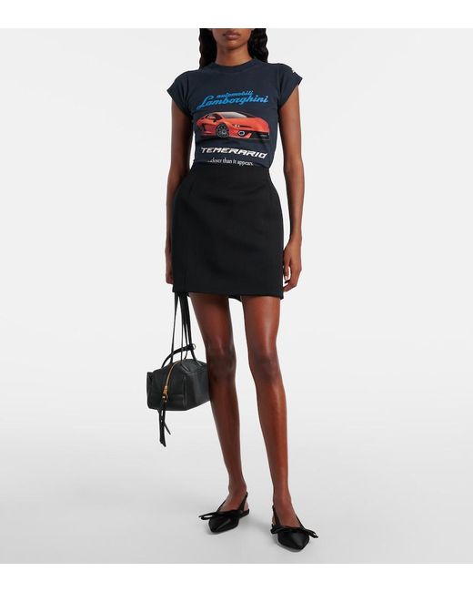 Balenciaga Black Nano Bb Satin Slingback Flats