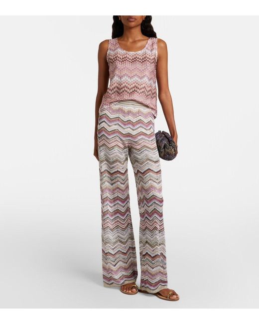 Missoni Pink Zigzag Knitted Top