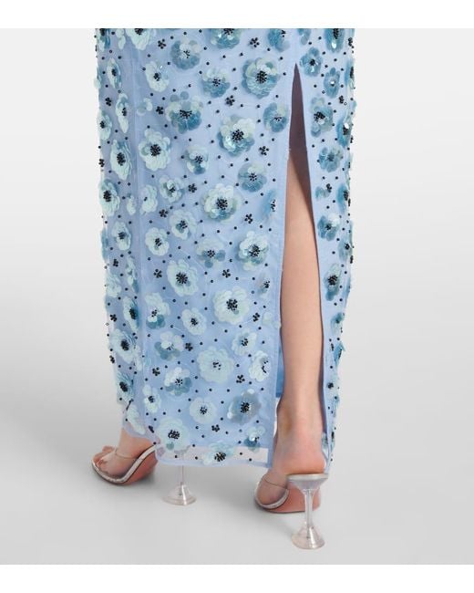 ROTATE BIRGER CHRISTENSEN Blue Verzierte Robe
