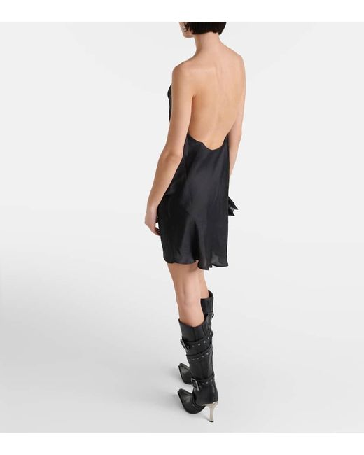 Y. Project Black Cowlneck Slip Dress