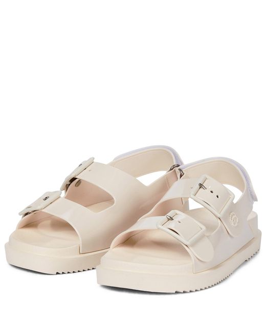 White rubber deals sandals