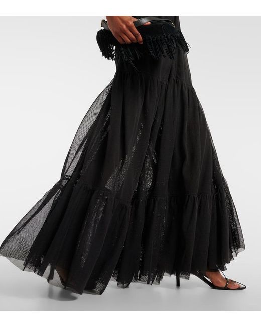 Dorothee Schumacher Black Beautiful Dream Cotton And Silk Maxi Dress