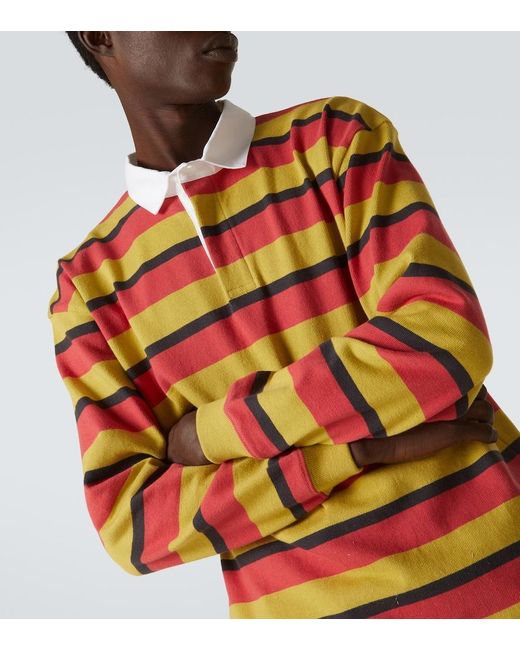 Bode Multicolor Rec Striped Cotton Polo Shirt for men