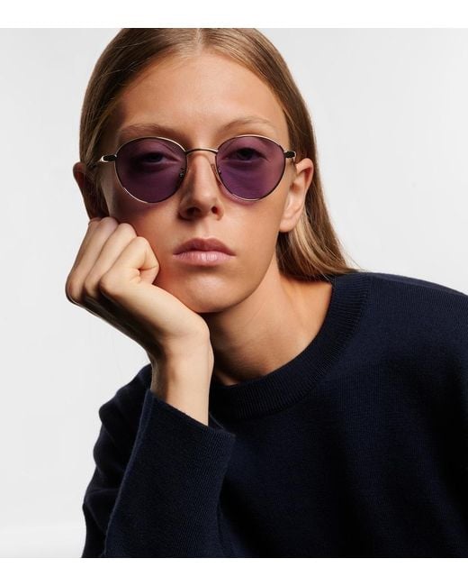 Loewe Blue Round Sunglasses