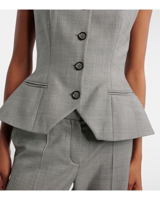 Magda Butrym Gray Wool Vest