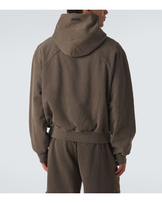 Fear Of God Brown Cotton Jersey Hoodie for men