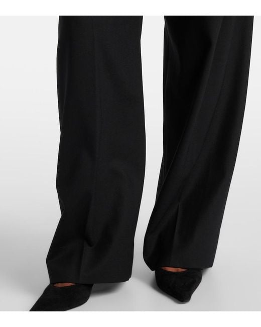 Victoria Beckham Black High-Rise Wide-Leg Pants