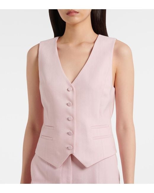 Gabriela Hearst Pink Wool Vest