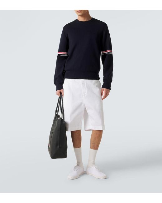 Thom Browne Blue Cotton Sweater for men