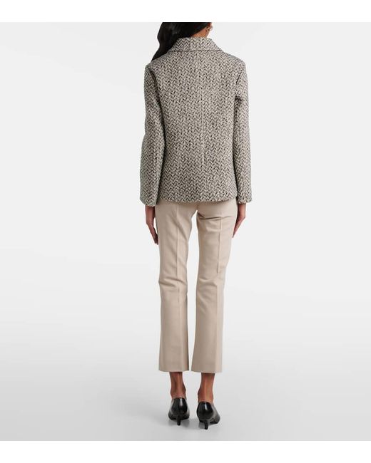 Max Mara Gray Wool And Cotton-Blend Jacket