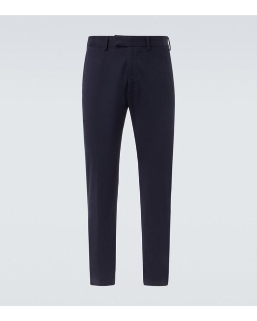 Pantalones Rectos De Algodon Tom Ford de hombre de color Blue