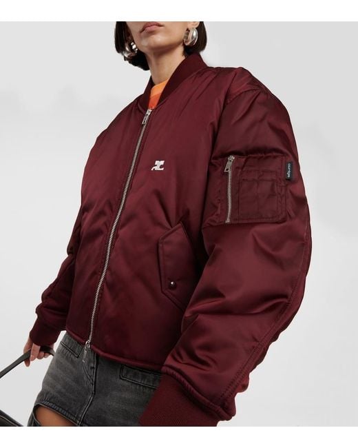 Courreges Red Logo Bomber Jacket