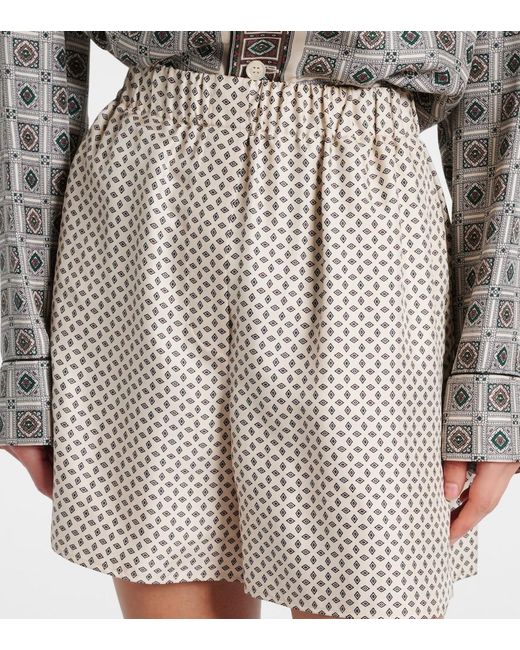 Loro Piana Multicolor Angelo Silk Twill Bermuda Shorts