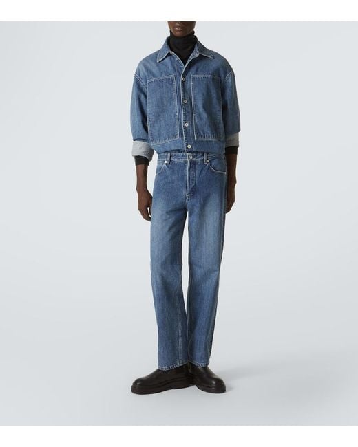 Jil Sander Blue Faded Straight Jeans for men