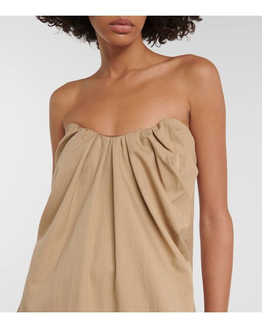 Co. Natural Off-shoulder Tton-blend Maxi Dress