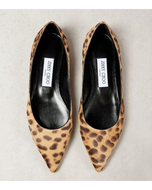 Jimmy Choo Brown Bedruckte Ballerinas Love