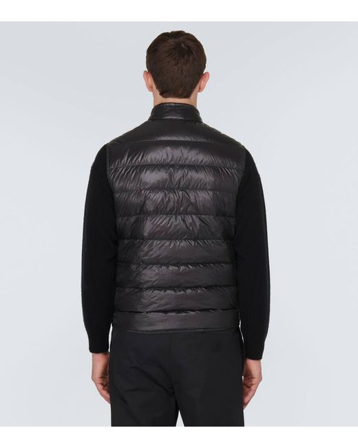 Moncler Black Gui Quilted Down Vest for men