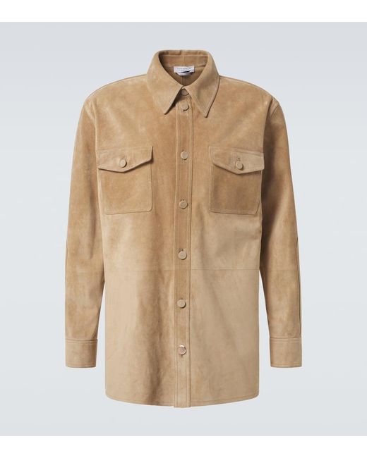 Gabriela Hearst Natural Lucas Suede Overshirt for men