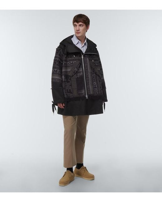 Sacai Black X Eric Haze Jacquard Jacket for men