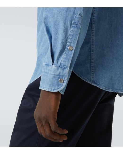 Tom Ford Blue Western Denim Shirt for men