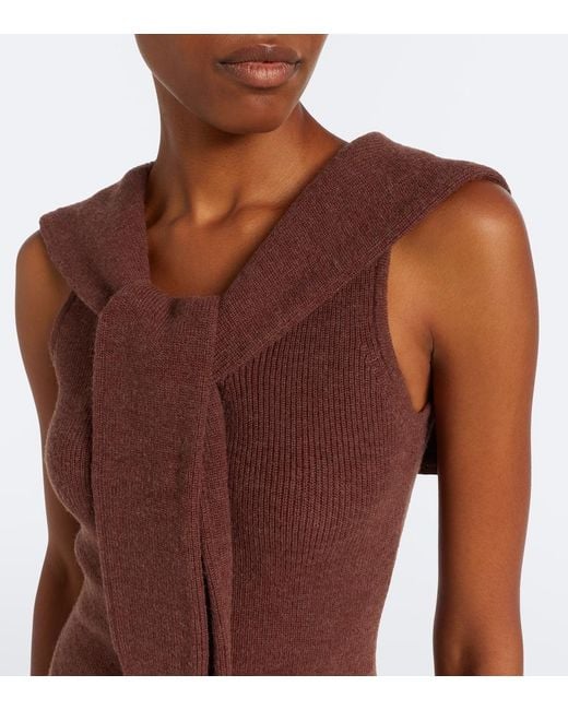 AYA MUSE Brown Vao Minidress