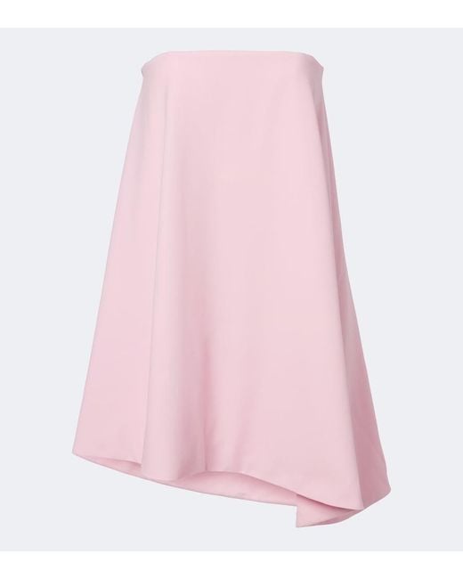Jil Sander Pink Virgin Wool Bustier Minidress