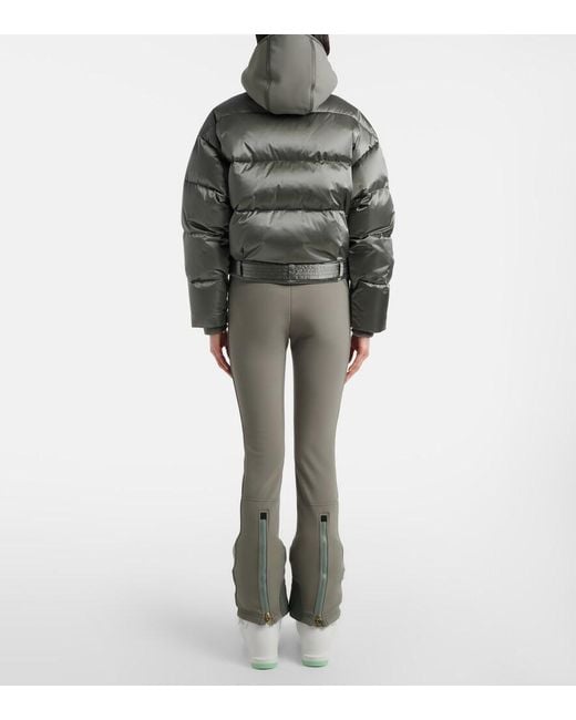 Bogner Gray Down Ski Suit And Jacket Set