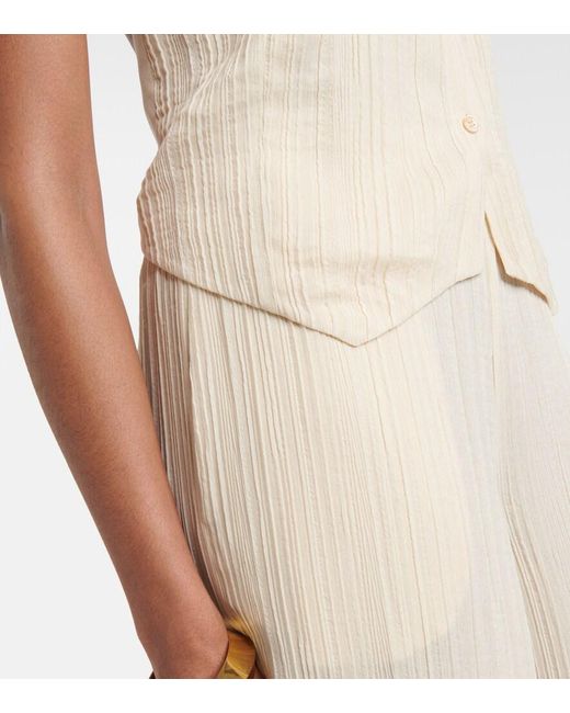 Chaleco Suez Plisado Joseph de color White