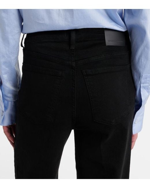 Citizens of Humanity Black Lyra High-Rise Wide-Leg Jeans