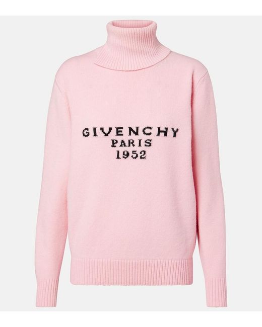 Givenchy Pink Wool And Cashmere Turtleneck Sweater