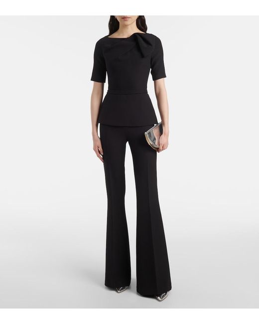 Safiyaa Black Gathered Top