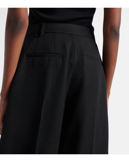 Jacquemus Black Virgin Wool Wide-Leg Pants