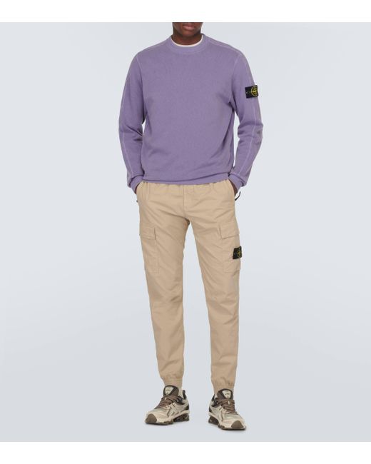 Sweat-shirt Compass en coton Stone Island pour homme en coloris Purple