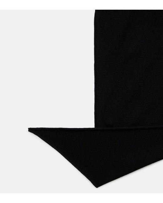 Lemaire Black Wool Scarf