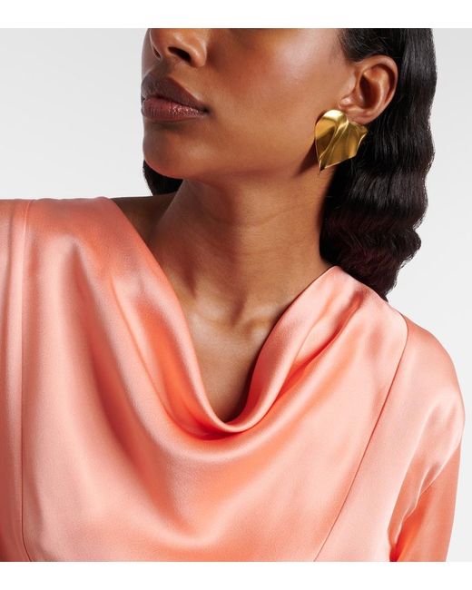YSSO Metallic Eros 24Kt-Plated Earrings