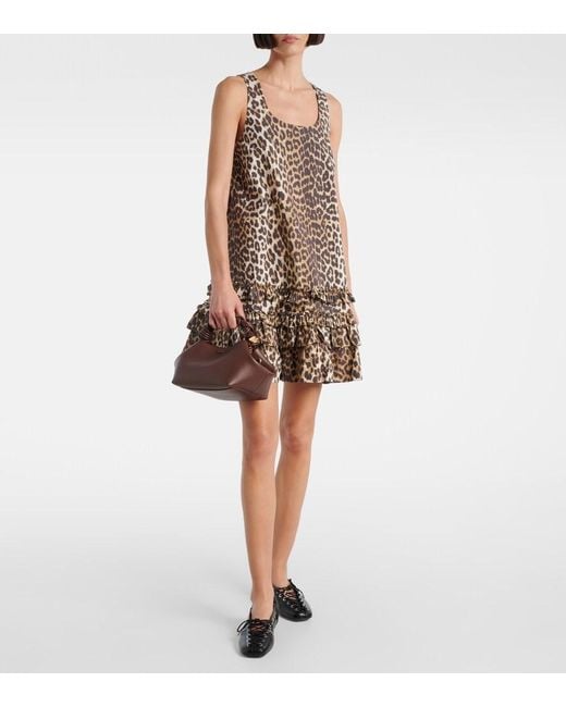 Ganni Brown Bou Small Tote Bag
